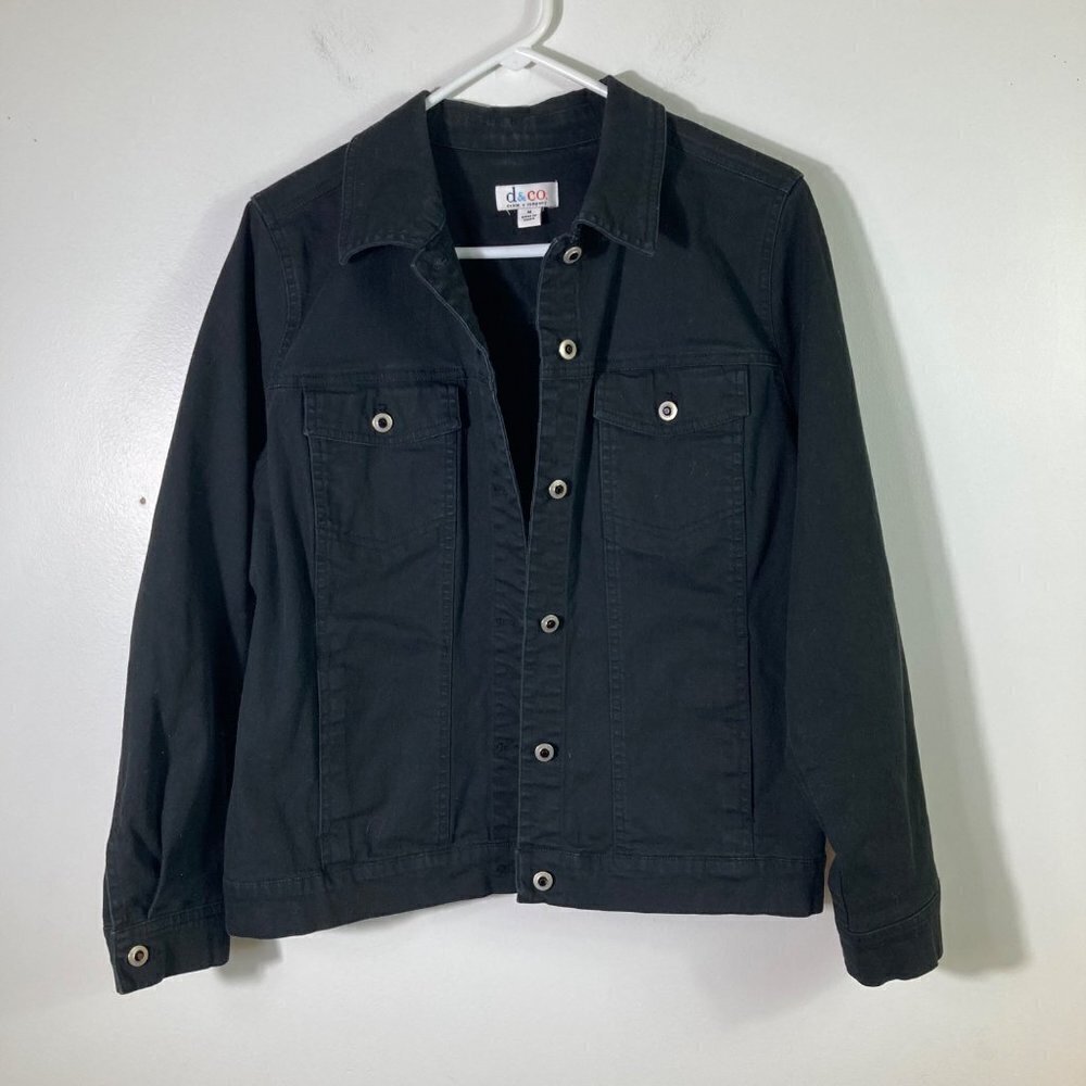 Womens D & Co Stretch Denim Jacket Black‎ M A257142